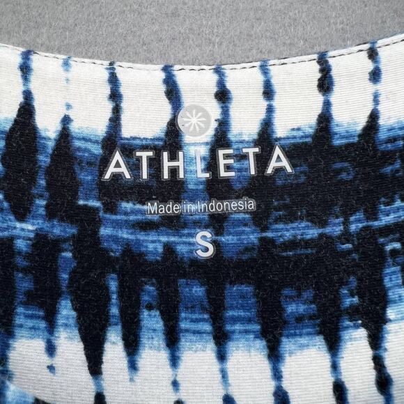 Athleta Swing Dress Shabori Tie Dye Women’s Size Small Blue and White - Picture 8 of 10
